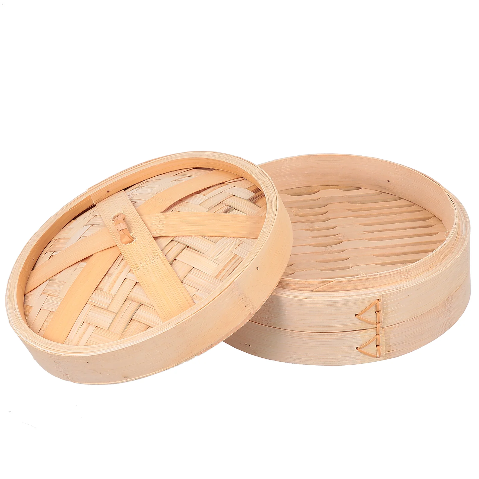 

1 Set Chinese Bamboo Steamer Bamboo Food Steamer with Lid Kitchen Cooking Tool