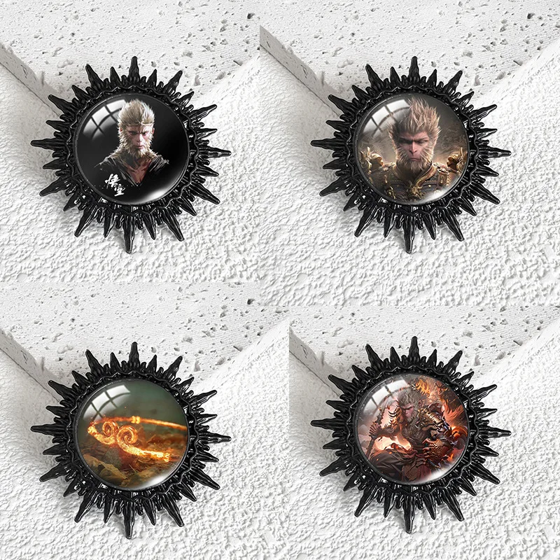 Черная Брошь Wukong Булавка Унисекс Модный Аксессуар Для Шапок Одежды Галстуков