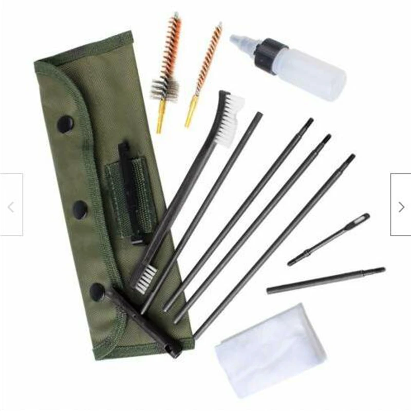 

11pcs M16/AR-15 Field Gun Cleaning Kits Universal Butt Stock For all M16/AR15 Variants/Mil-Spec Tactical Rifle Gun Brushes Sets