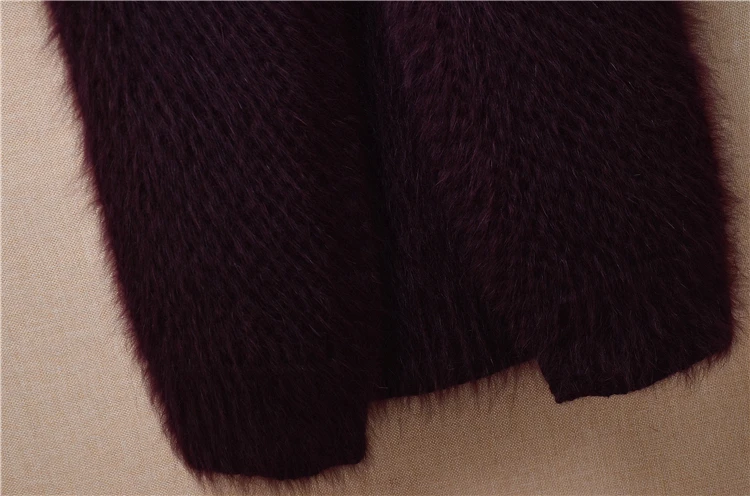 Женская осенне-зимняя одежда пушистый норковый кашемировый вязаный Свободный