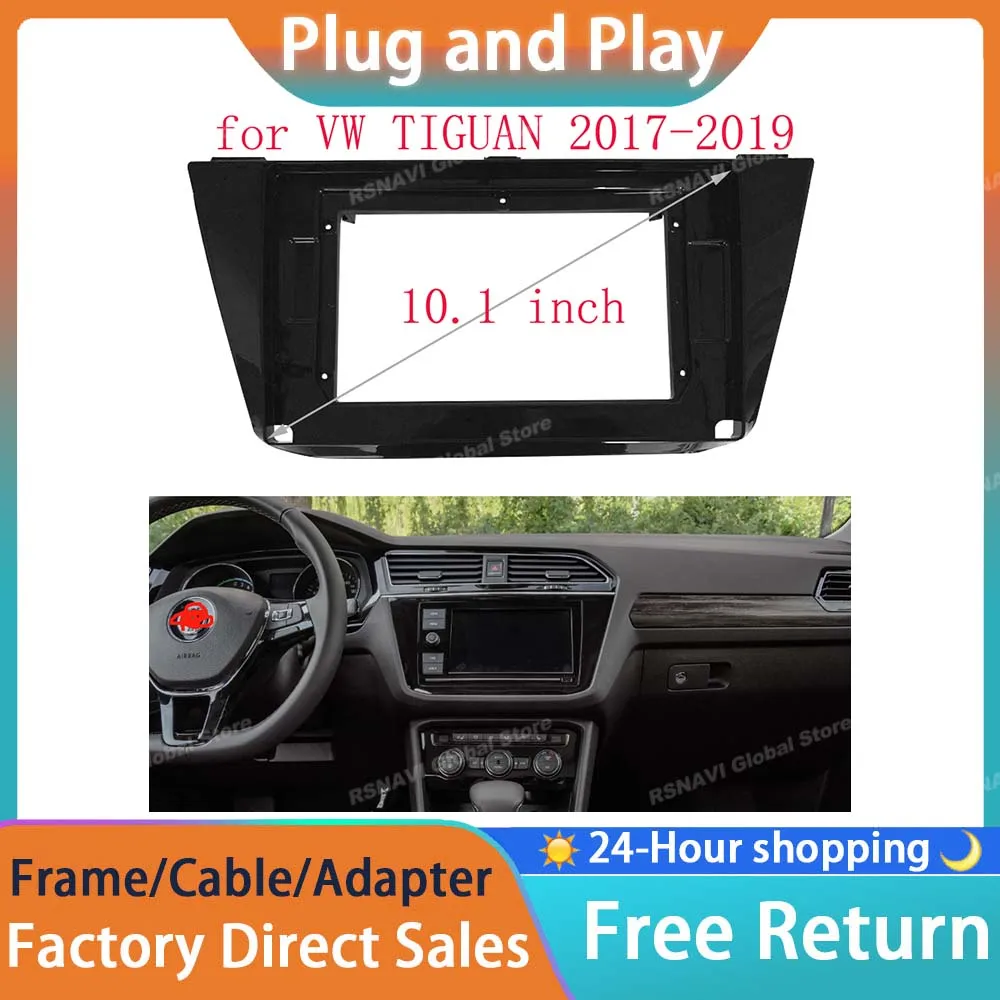RSNAVI 2 Din 10-дюймовый автомобильный радиоприемник для VW TIGUAN 2017-2019 установка рамы