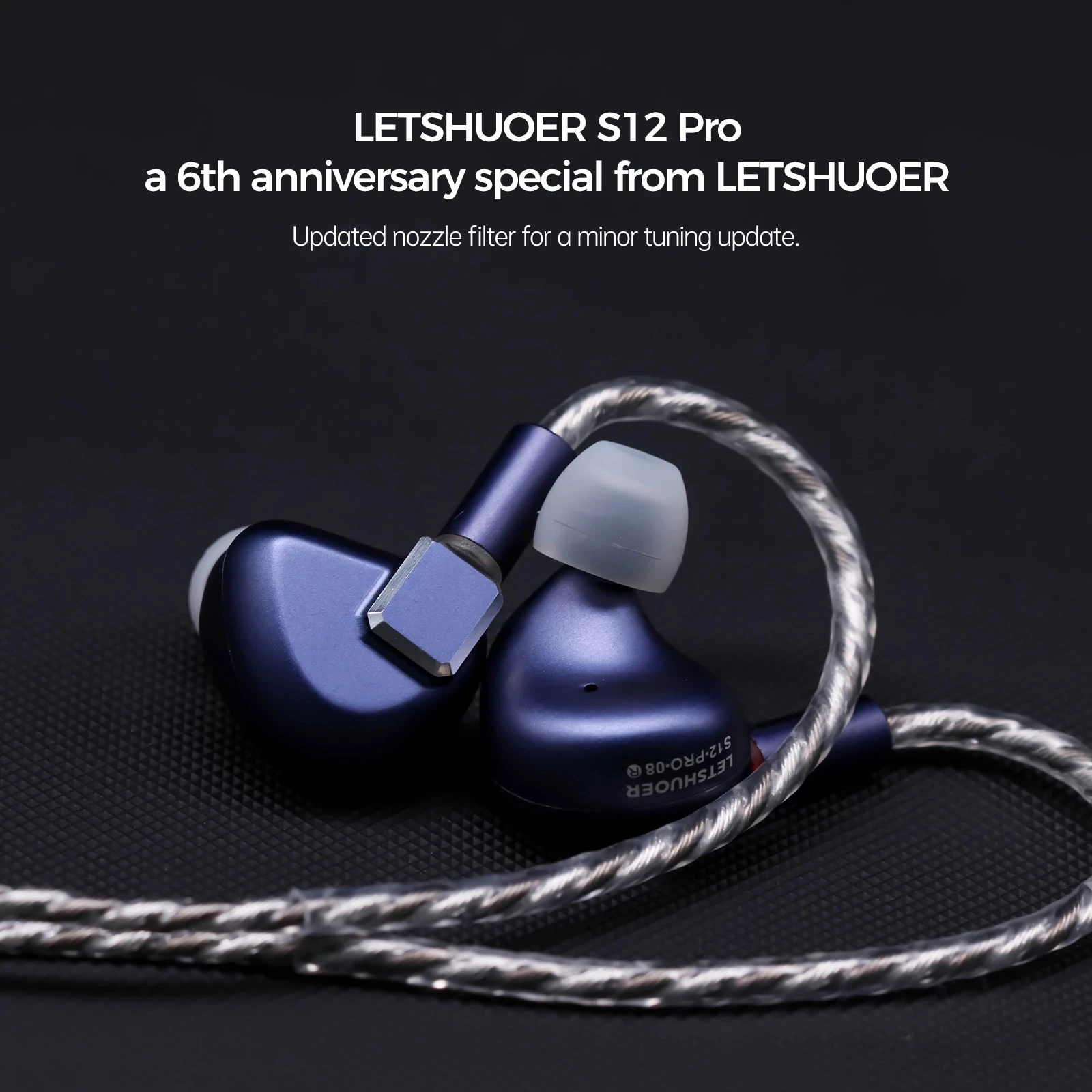 Letshuoer S12 PRO |Magnetic Planar Driver IEM Hi-Fi Earphones Silver Plated Monocrystalline Copper Cable with 2.5/3.5/4.4mm plug