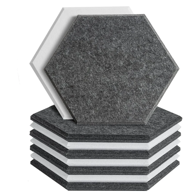 

12 Pack Hexagon Acoustic Panels,High Density Soundproofing Absorption Panel,Acoustic Treatment for Studio,Home&Office