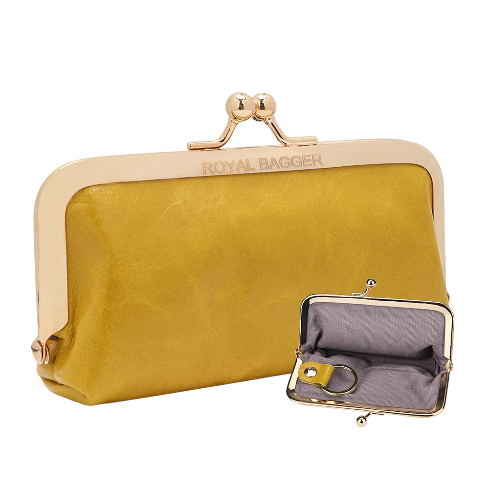 Женский кошелек из натуральной коровьей кожи с отделением для монет