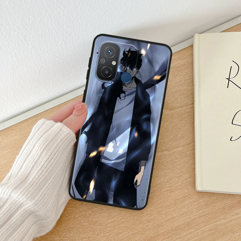 Соло выравнивающийся мультяшный для Xiaomi Redmi 13C 12C 12 11A 10C 10X 9T 9C 9AT 8A 8 7A A3 A2 A1 Plus черный