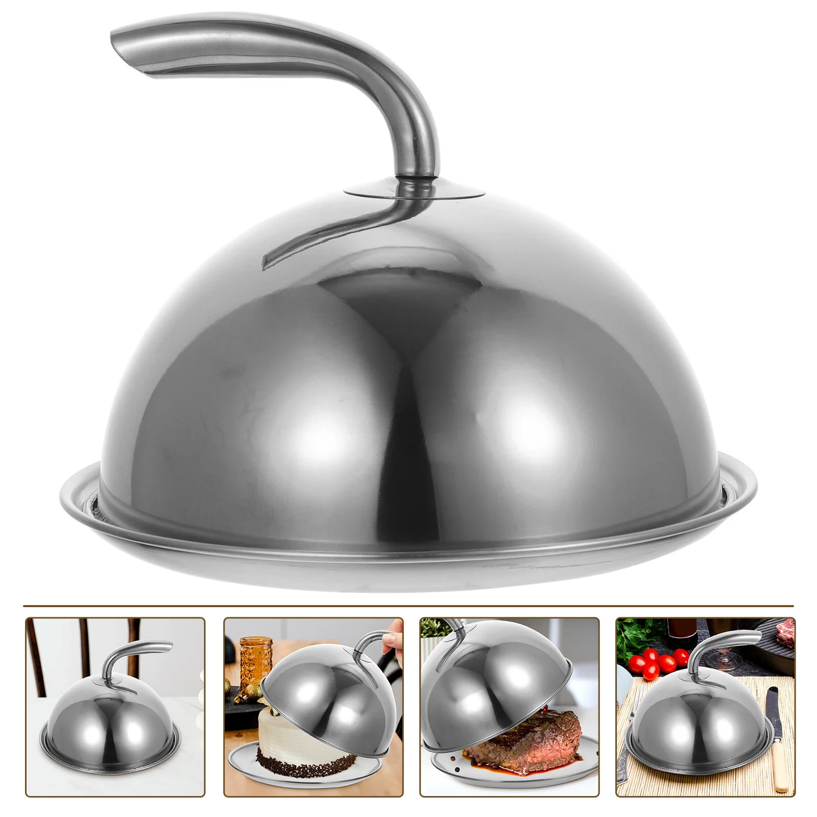 

Sieve Stainless Steel Cover Food Dome Household Microwave Magnetic Metal Glass Dinner Plates