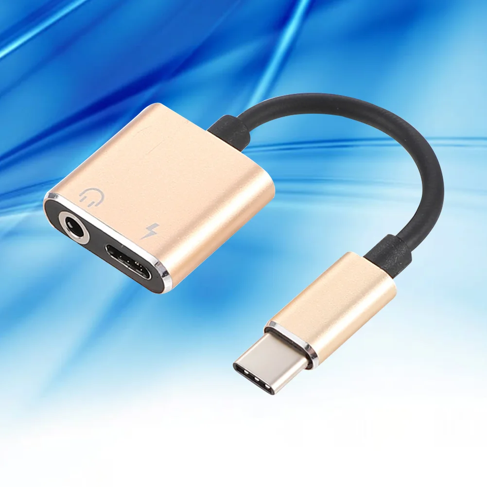 Аудиоадаптер USB типа C на 35 мм Кабель 2 в 1 Type-C Разъем Стерео наушники Микрофонный