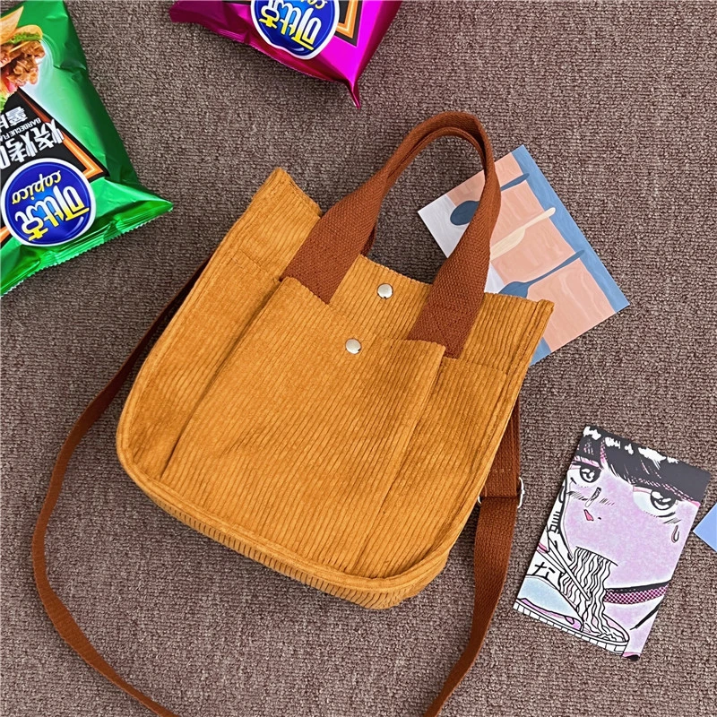 

Soft Corduroy Women's Shoulder Bag Large Capacity Shopping Handbag Simple Ladies Crossbody Bag Luxury Designer Casual Tote Bag