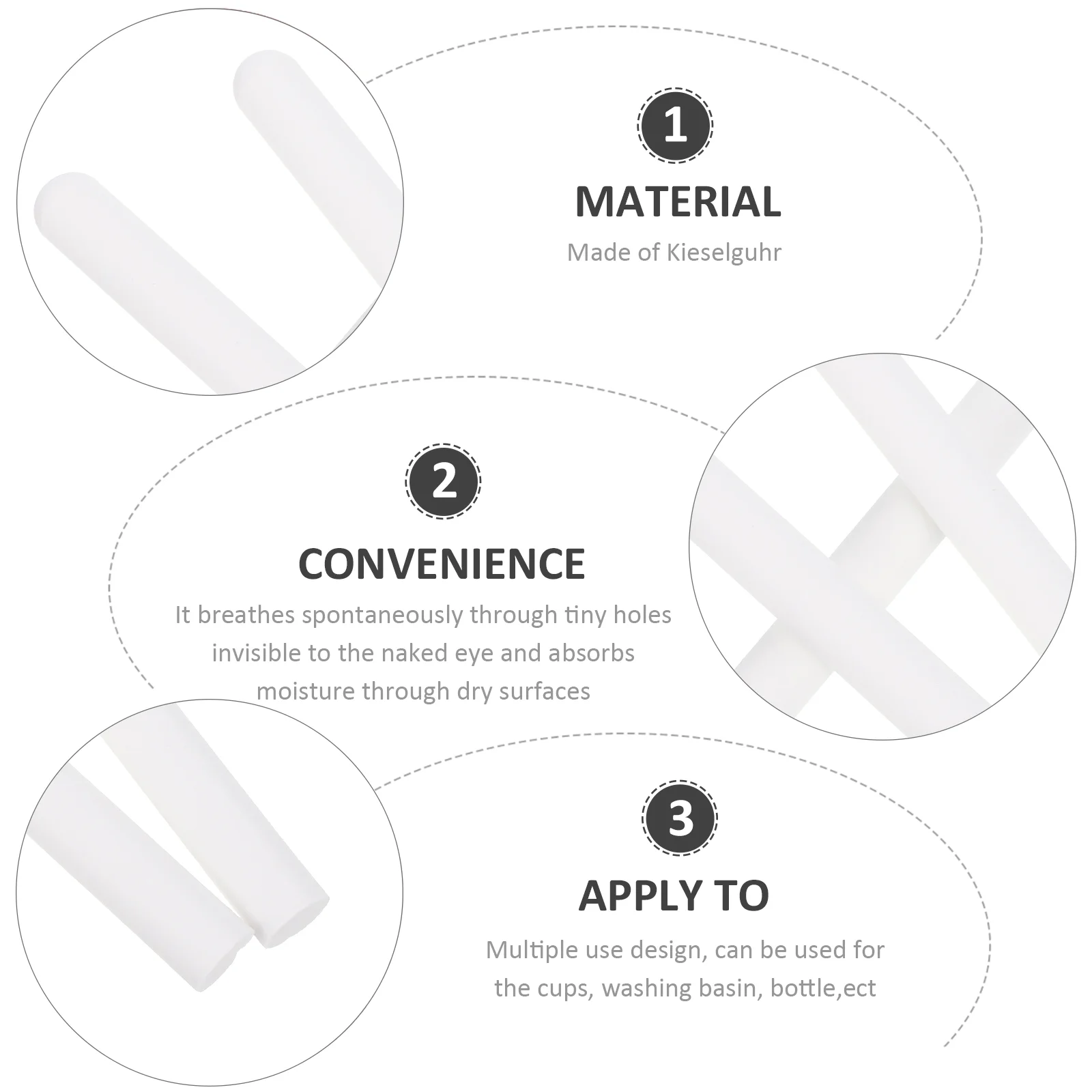 Водопоглощающие палочки Осушитель Земля Бытовая Влага Сухой диатомит Планета