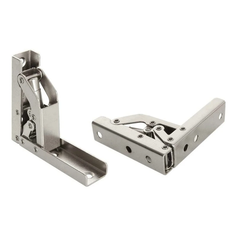 

2Pcs Stainless Steel 90 Degree Folding Hinge Wall Shelf Bracket Hinge