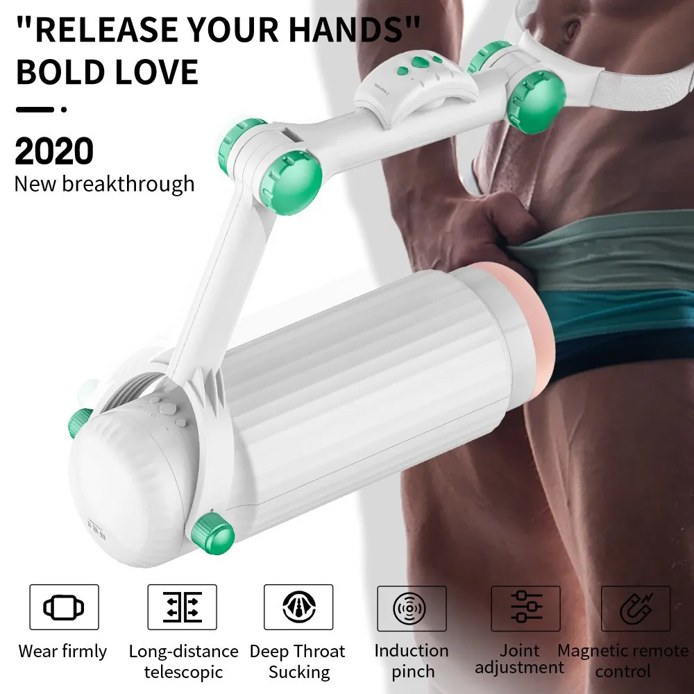 Wearable Automatic Telescopic Masturbation Cup for Men Vagina Anal Oral Sex Massager Cup Sex Machine Sucking Cup Adult Sex Toys