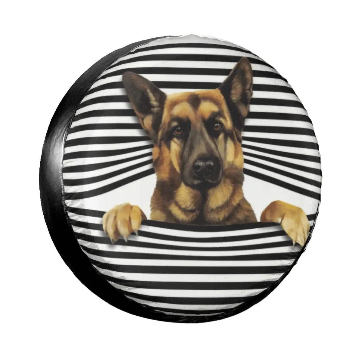 

Funny German Shepherd Puppy Spare Wheel Tire Cover for Jeep Honda Dog Lover Dust-Proof Vehicle Accessories 14" 15" 16" 17"