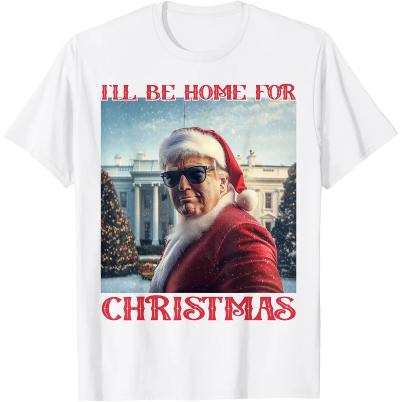 Я буду дома на Рождество Trump Santa Claus селфи White House мужская и женская повседневная