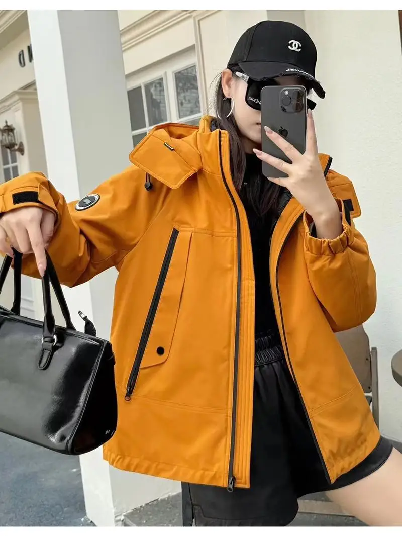 Пуховик верхняя одежда женская съемная куртка три в одном новинка зимы 2024