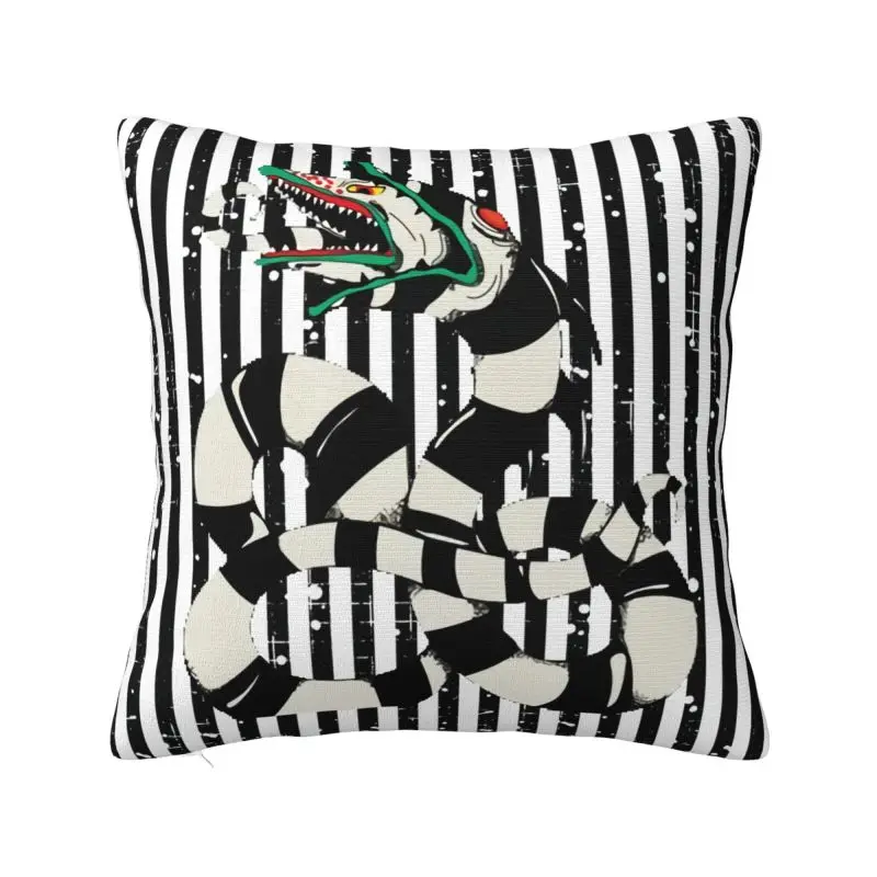 

Nordic Beetlejuice Sandworm Cushion Cover Tim Burton Horror Movie Throw Pillow Case for Car Square Pillowcase Bedroom Decoration