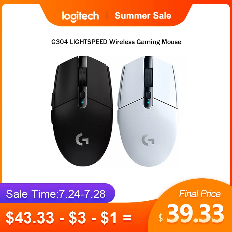 Мышь Logitech G304 LIGHTSPEED Беспроводная игровая, 6 программируемых кнопок, 12000DPI