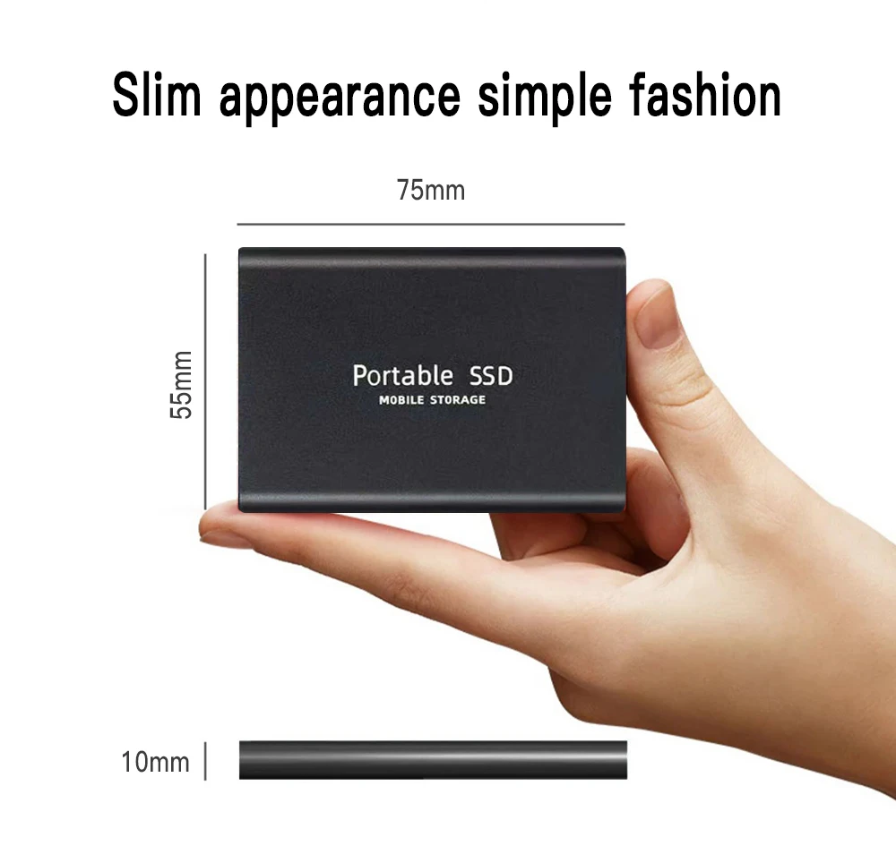 Portable Original High-speed 1TB SSD External Solid State Hard Drive USB3.1 Interface 500GB SSD Mobile Hard Drive for Laptop mac 5