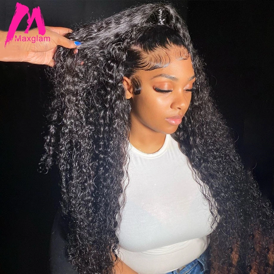 360 Lace Frontal Wig 13x4 Curly Human Hair Wigs For Black Women Deep Wave Lace Front Wigs Pre Plucked Water Wave Brazilian Hair