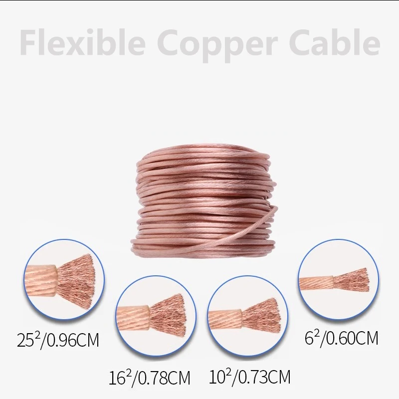 1AWG 2AWG 3AWG 4AWG 5AWG ПВХ мягкий термостойкий кабель Клей DIY провод Чистая медь