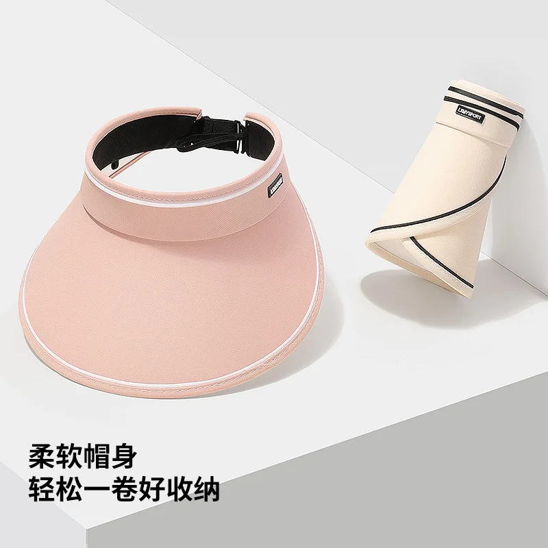 Summer Wide Brim Sun Visor Hat Adjustable UV-proof Fashion New Hats Portable Outdoor Sports Caps Casual Beach Cap for Women Men