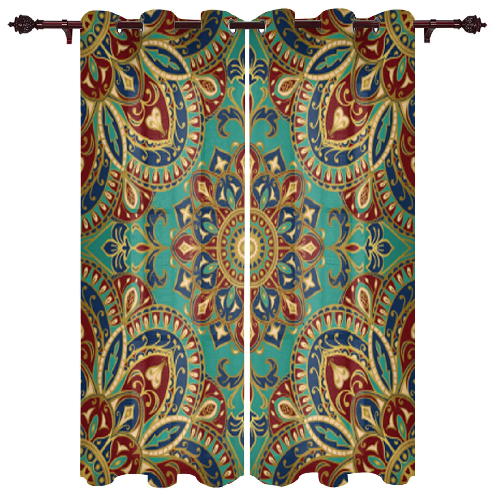 

Colorful Pattern Luxury Curtains Living Room Bedroom Window Curtain Valance Curtains For Kitchen Home Decor