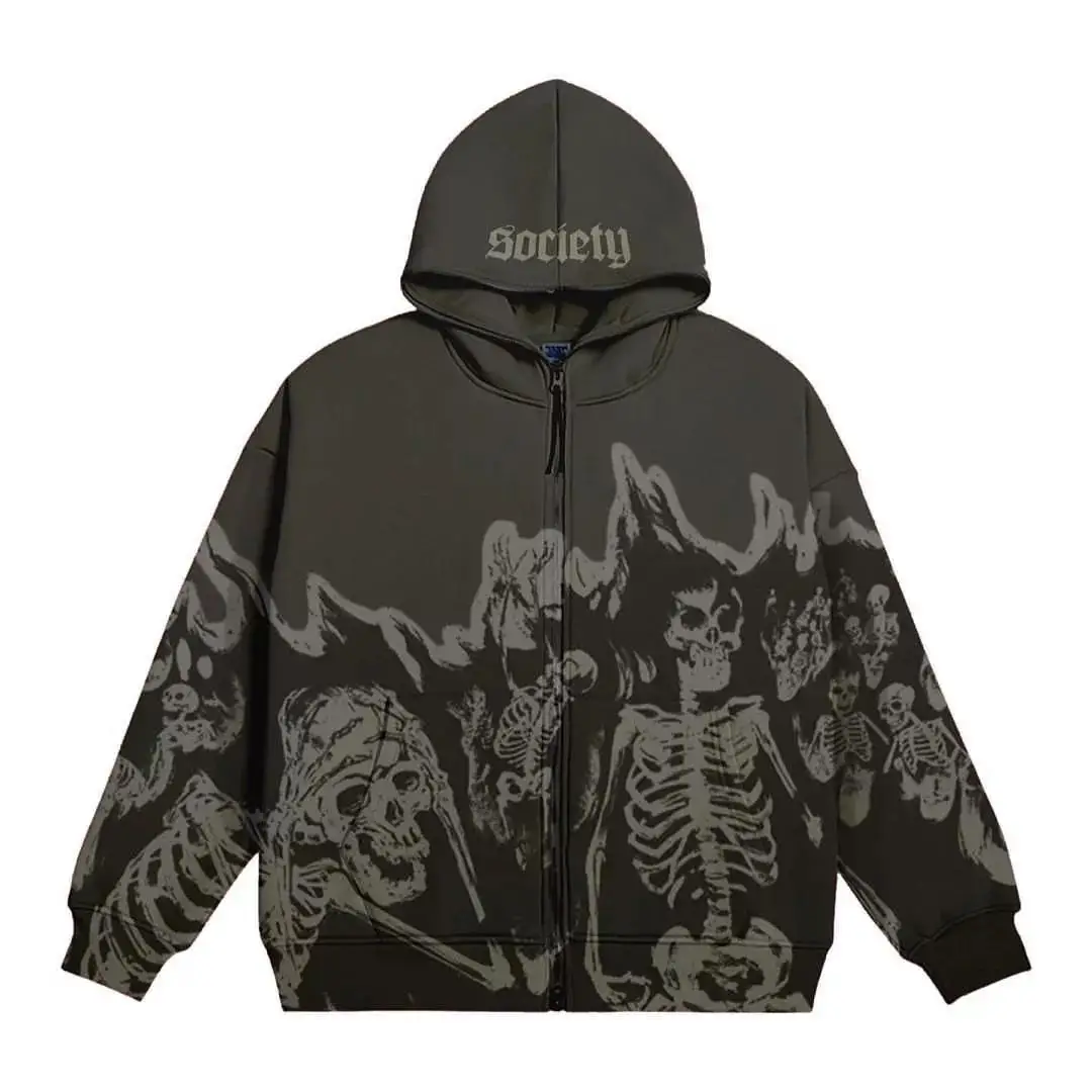 Skeleton hoodie rust фото 18