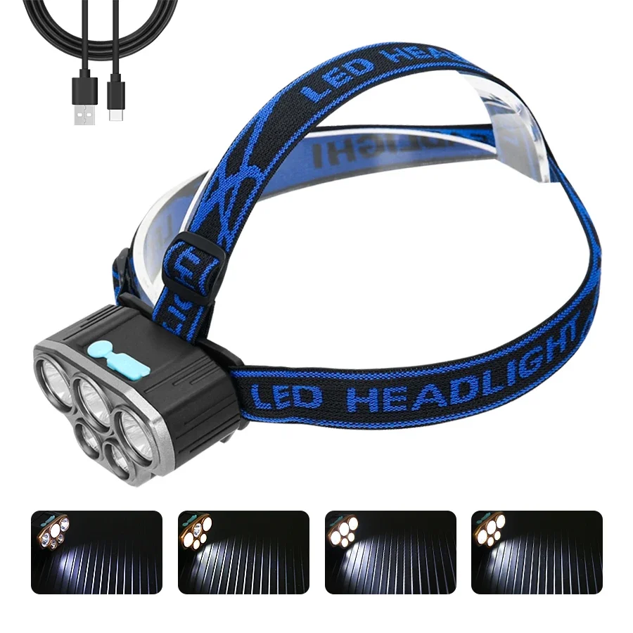 

Heinast 5-LED USB перезаряжаемый налобный фонарь