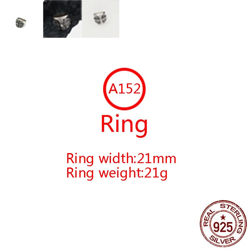 

A152 S925 sterling silver ring with crisscross inlaid diamond lettering style Personality hip-hop Punk Style