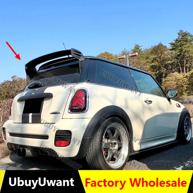 Фото Для R56 R56S R53 JCW Mini Cooper Ver.2.11/2.12 2007-2013: карбоновый спойлер-антикрыло на крышку багажника/крышу №1