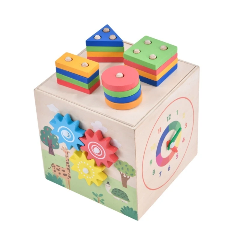 

Baby Color Shape Cognitive Toy Teaching Box Counting Toy Activity Busy Cube Coin Insert Sorting Game Toddler Favor Gift