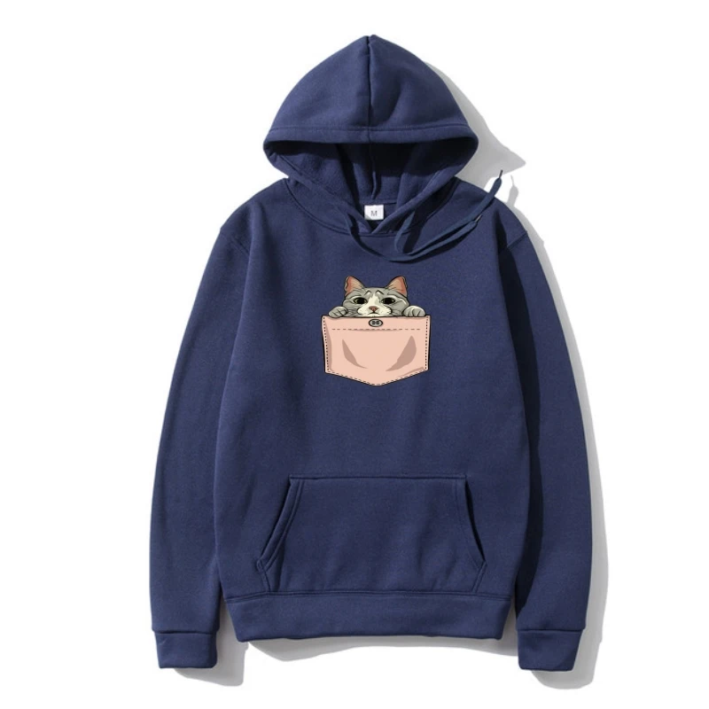 

Men'S Funny Hoodie With Printed Pocke-Cute Ca Kitten-Graphic Hoodycheap Pullover Men Cotton Sweatshir Hoody Fleece