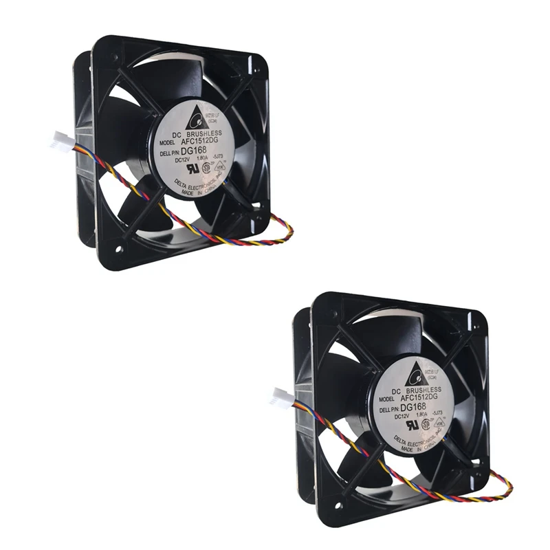 

2Pcs Server Cooling Fan 150Mm AFC1512DG 15Cm 15050 12V 1.80A For 490/690 P/N:PG168 NC466 DC Inverter, Aluminum Frame