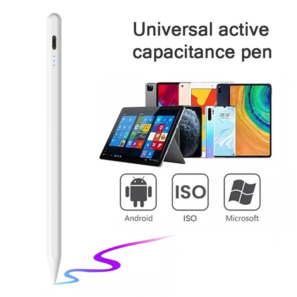 

Universal Touch Pen Is Compatible With IOS,Android And Microsoft Devices With Capacitive Screens To Prevent Tilt And Pressure