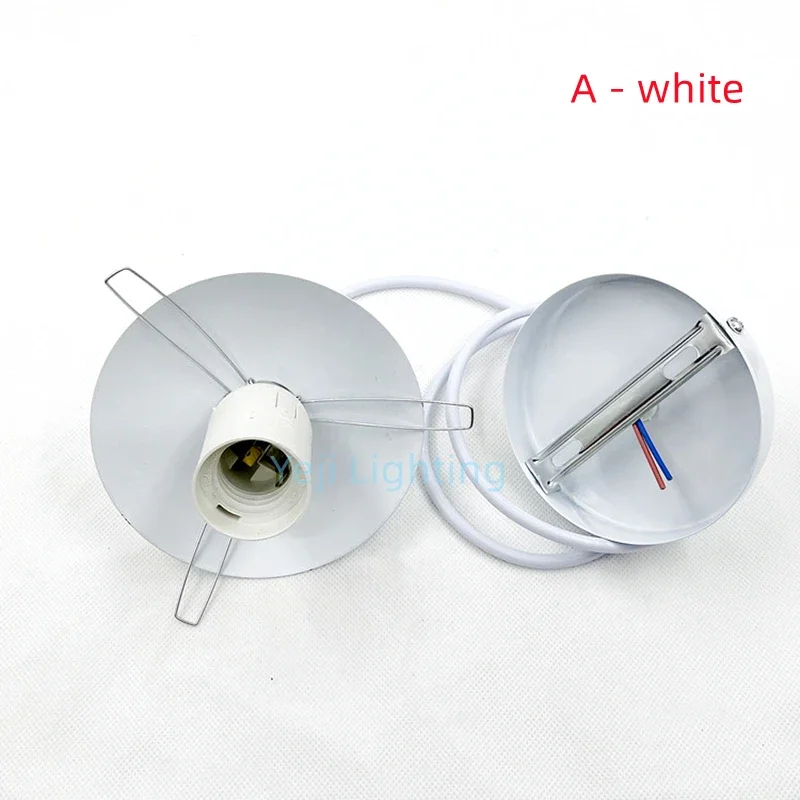 Роза потолочная 100 мм с проводом кабеля E27 пластиковый держатель для лампы