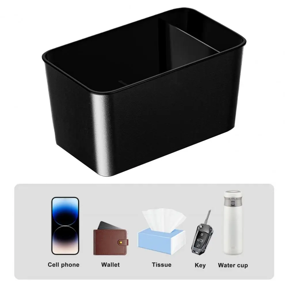 

Multi-purpose Car Organizer Abs Metal Storage Box Versatile Car Storage Box with Dual Cup Holders Organize Glassware Towels This