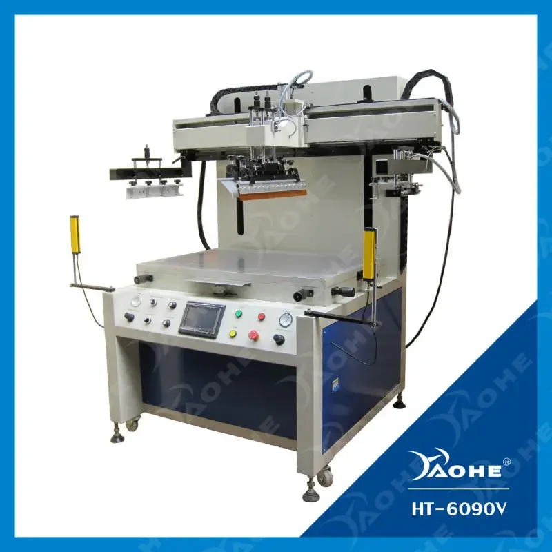 Промышленный вертикальный принтер с плоской трафареткой Планшетная машина для