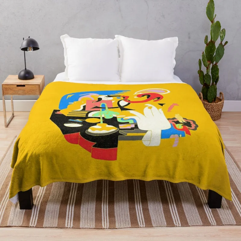 

Faces - Mac Miller Throw Blanket Fleece Bkanket Giant Sofa Knit Blanket
