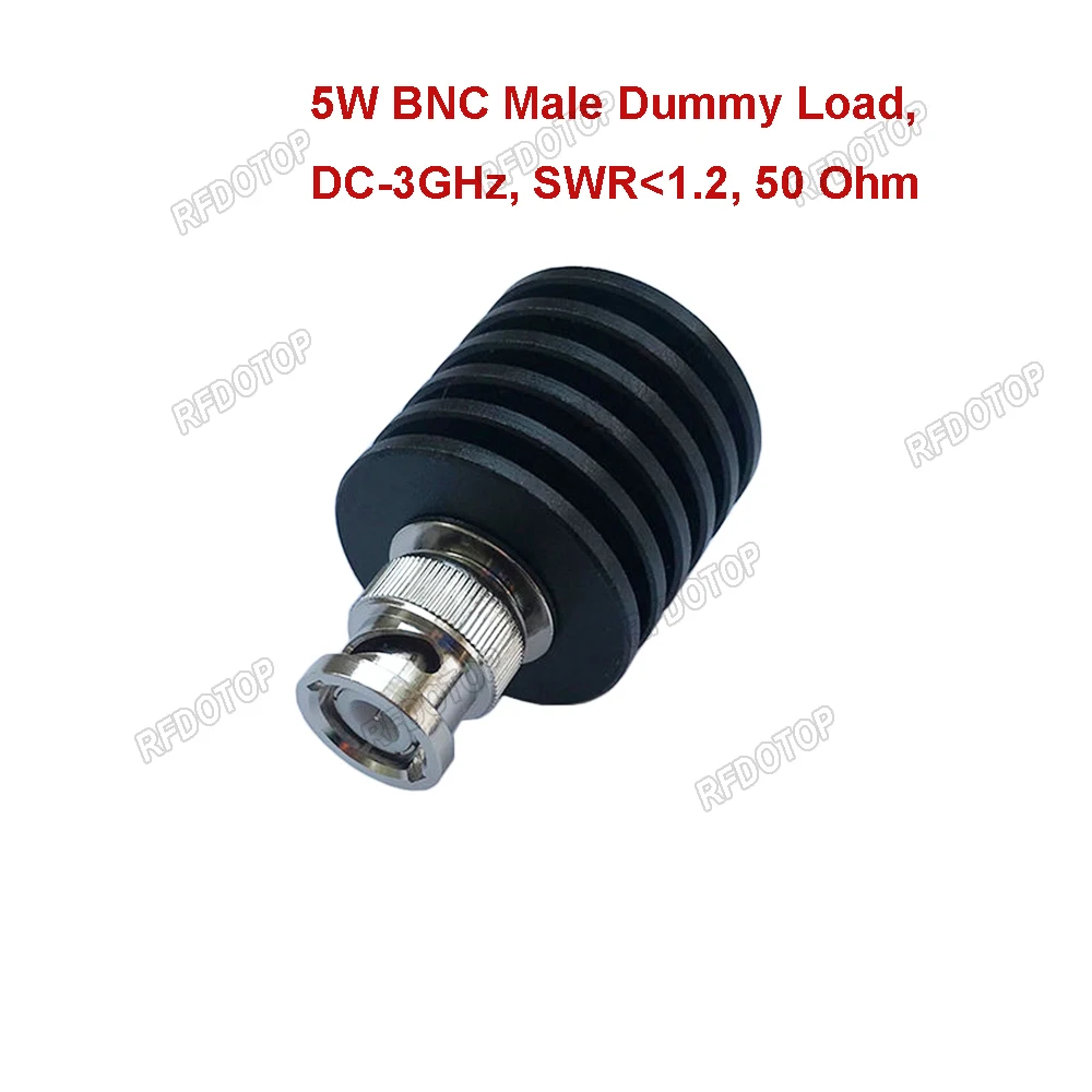 

5W 3GHz BNC Male RF Coaxial Termination Dummy Load SWR＜1.2 50 Ohm Connector Socket Brass Straight Coaxial RF Adapters