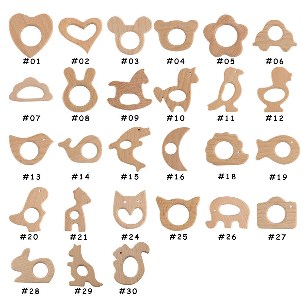 1/5 шт. цепочка-пустышка из натурального бука