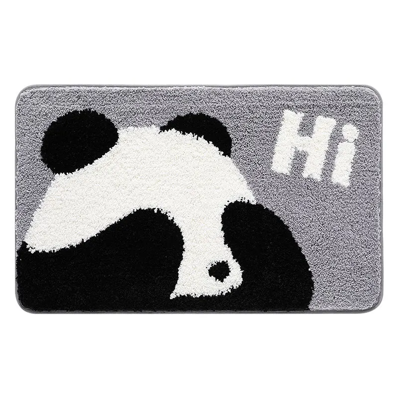 Милая панда покрывающая глаза узор мягкий коврик из микрофибры для комнаты