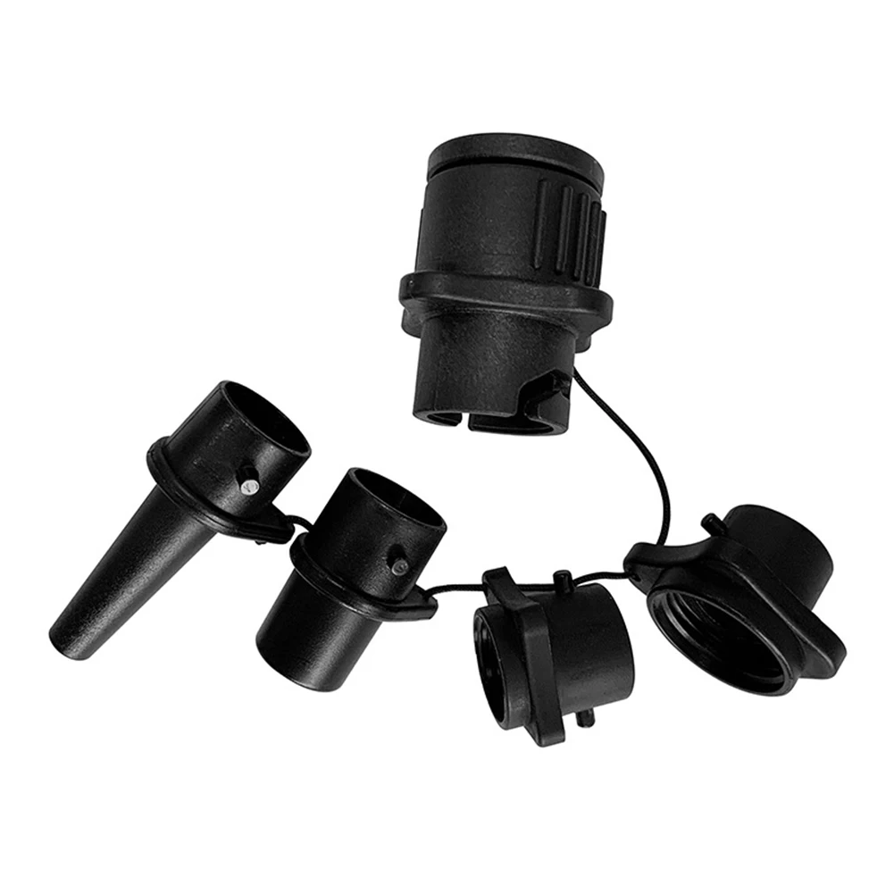 

Easy Apply Air Bed Pump Accessory Universal Black 5 Size Connector Durable Replacement Nozzle High Strength Outdoor Activity