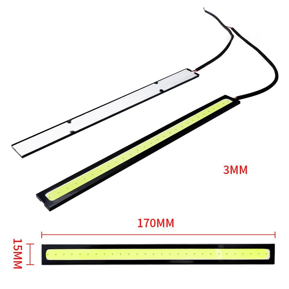 

2 PCS 17cm Car LED Daytime Running Lights 12 V DRL COB LED Trim Waterproof Car Turn Signal Light Source Parking Fog Lights
