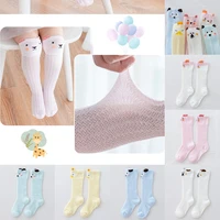 fashion cute cartoon animal face baby socks thin net cartoon knee length mosquito repellent socks children breathable socks5pc%ef%bc%89