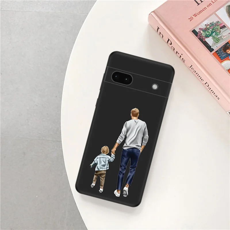 Матовая задняя крышка для телефона Pixel 8 8a 7 7a 6 6a Moto Edge 20 30 40 Pro OneFusion G200 Super Dad Baby Family Mom