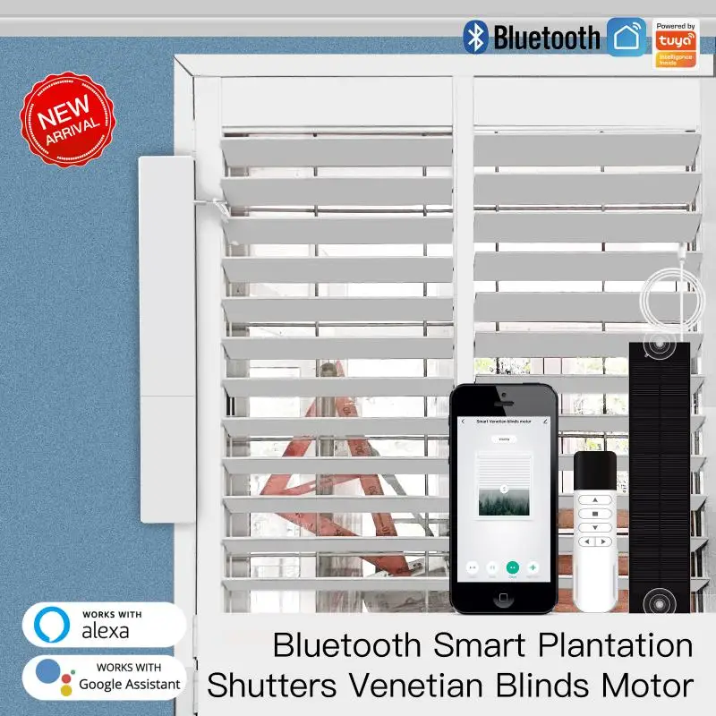 

Tuya Smart Life Adjustable Blinds Motor USB Charging Plantation Shutters Window Smart Home Via Alexa Google Home