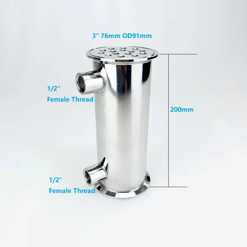 3 дюйма наружный диаметр 91 мм санитарный дефлегматор/конденсатор с внутренней
