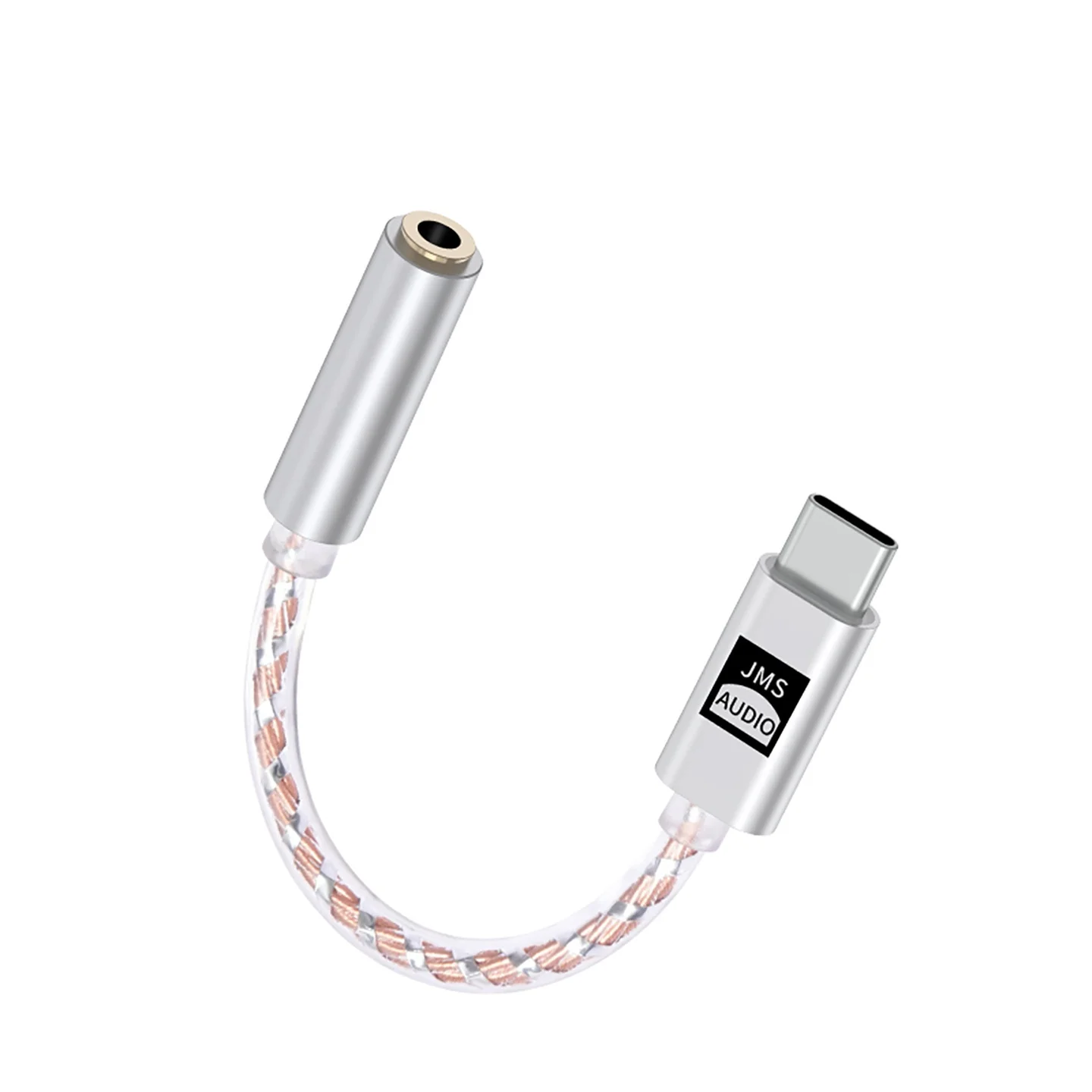 Фото Цифровой аудиоадаптер JCALLY JMS USB-C на 3,5 мм, 24 бит/48 кГц, ЦАП высокого разрешения, конвертер для наушников с поддержкой lossless-аудио для игр №5