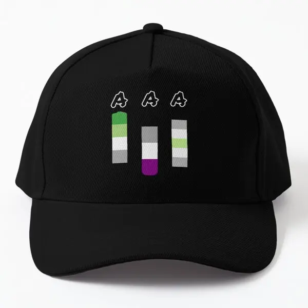 

Aaa Aromantic Asexual Agender Batteries Baseball Cap Hat Summer Casual Snapback Hip Hop Black Sport Printed Spring Mens