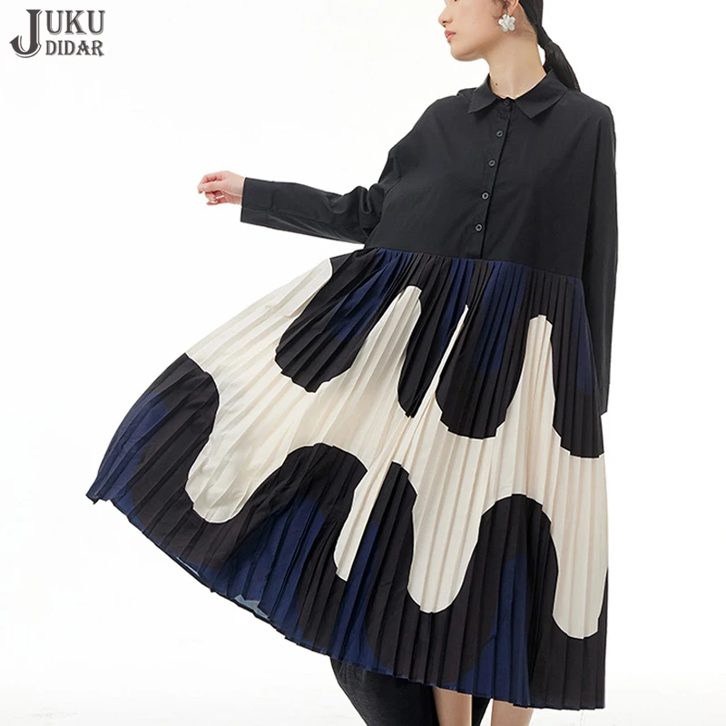 

Женское платье-рубашка с длинным рукавом, свободного покроя