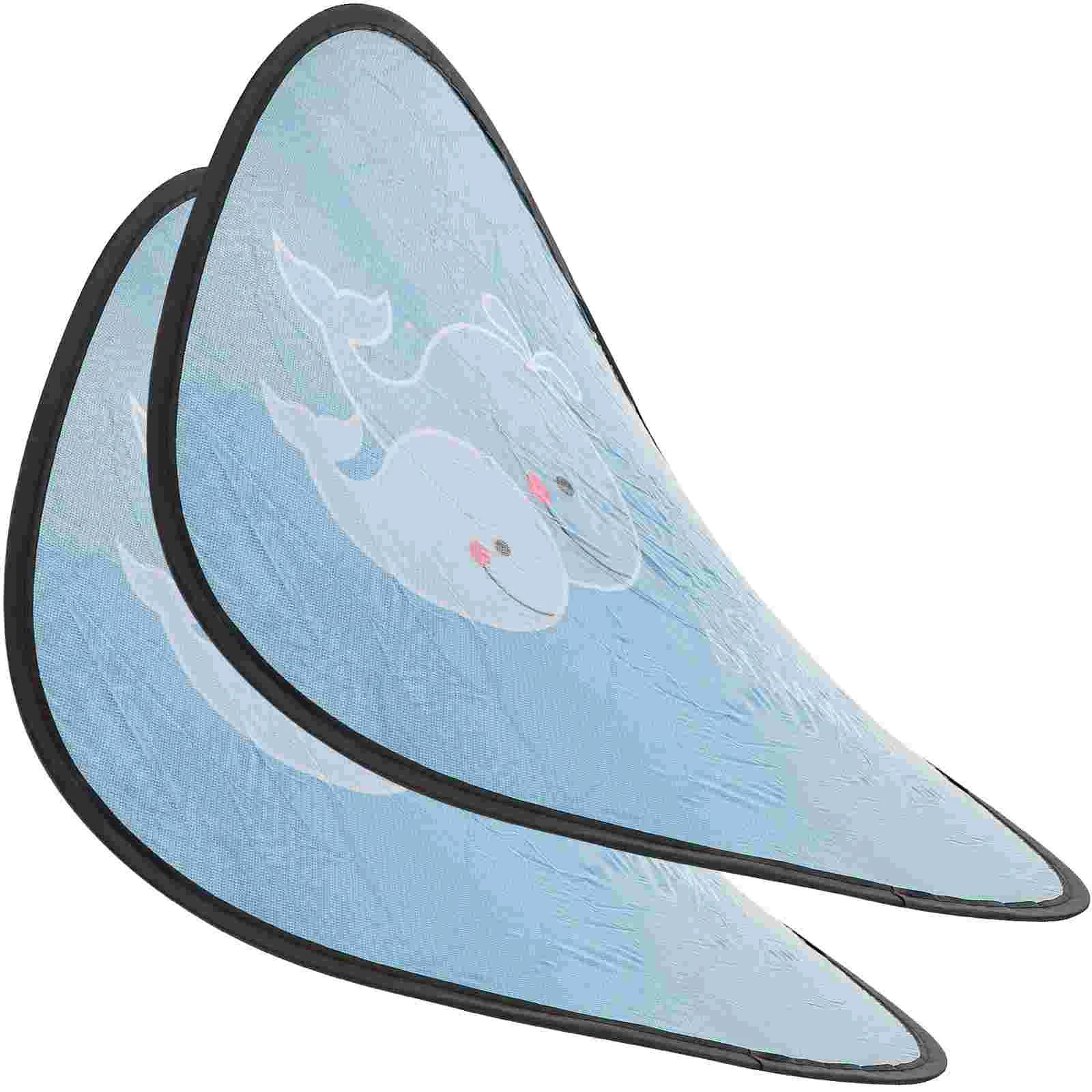 

2pcs Car Magnet Sunshade Insulation Visor Curtain Car Sunshade Side Gear Sun Block(Two Whales)